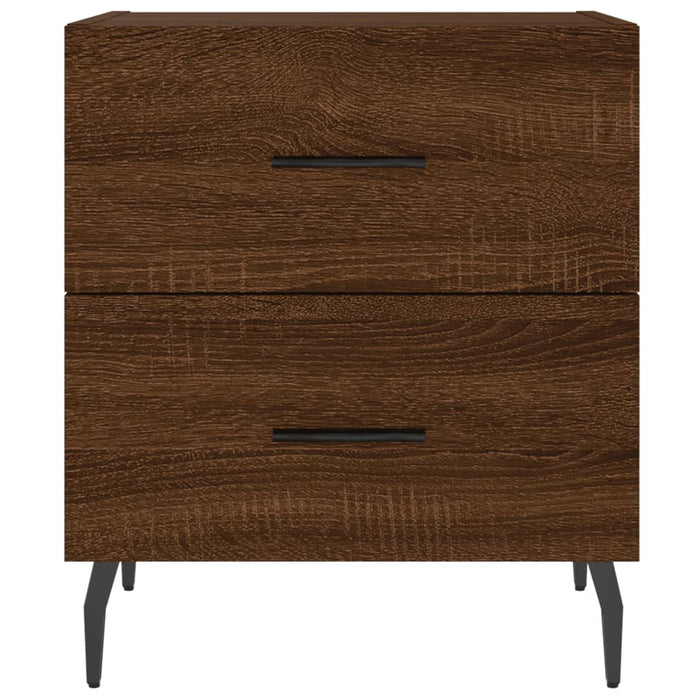 Bedside Cabinets 2 pcs Brown Oak 40x35x47.5 cm Engineered Wood