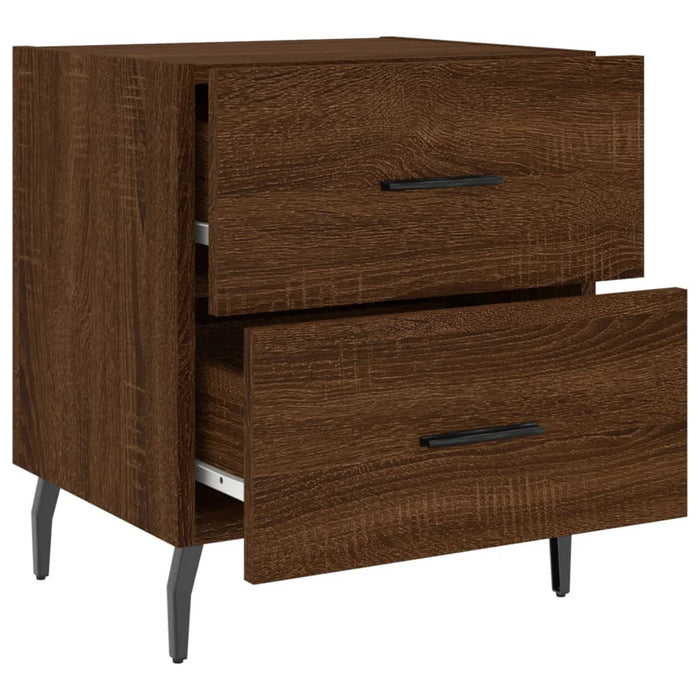 Bedside Cabinets 2 pcs Brown Oak 40x35x47.5 cm Engineered Wood