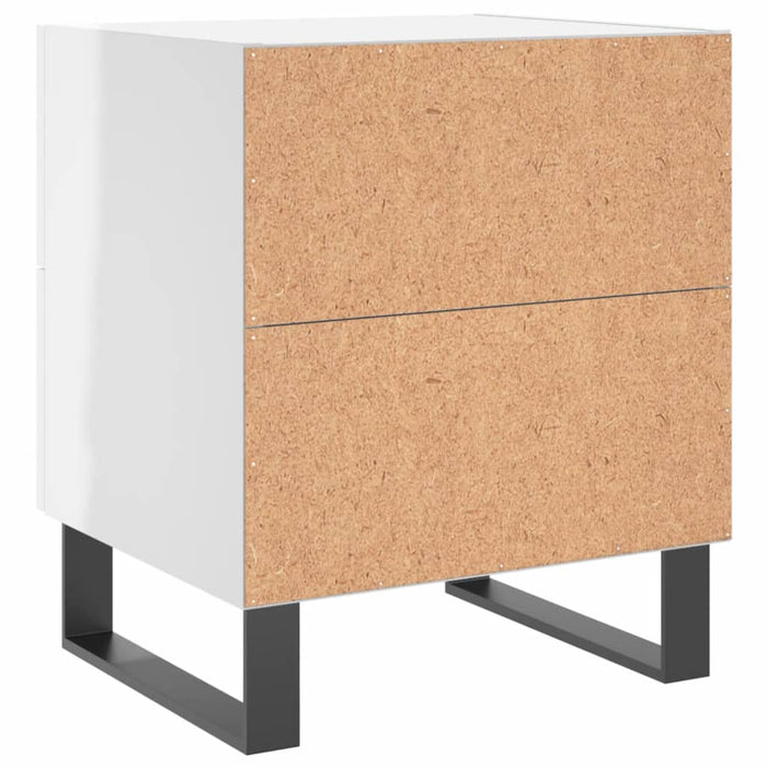 Bedside Cabinets 2 pcs High Gloss White 40x35x47.5 cm Engineered Wood