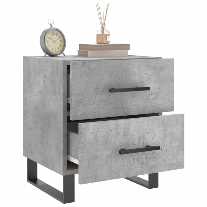 Bedside Cabinets 2 pcs Concrete Grey 40x35x47.5 cm Engineered Wood