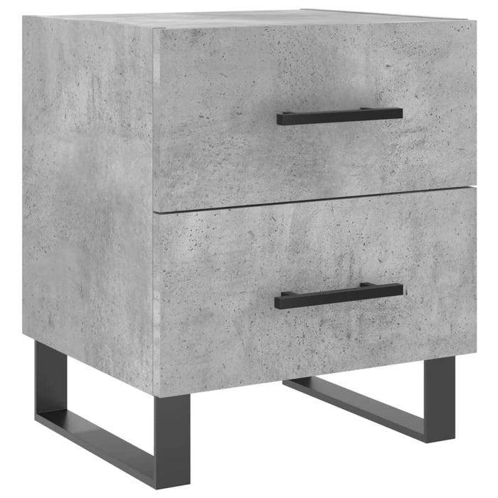 Bedside Cabinets 2 pcs Concrete Grey 40x35x47.5 cm Engineered Wood