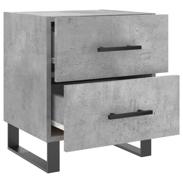 Bedside Cabinets 2 pcs Concrete Grey 40x35x47.5 cm Engineered Wood