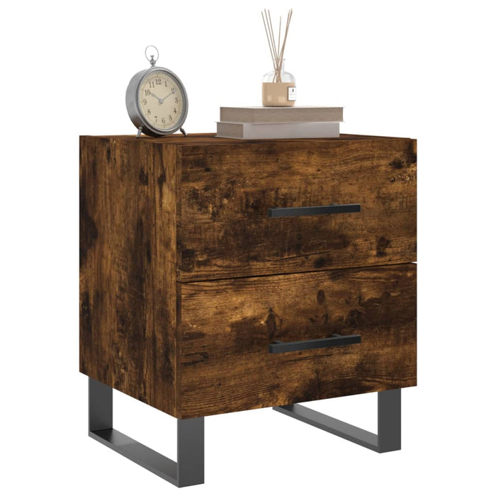 Bedside Cabinets 2 pcs Smoked Oak 40x35x47.5 cm Engineered Wood