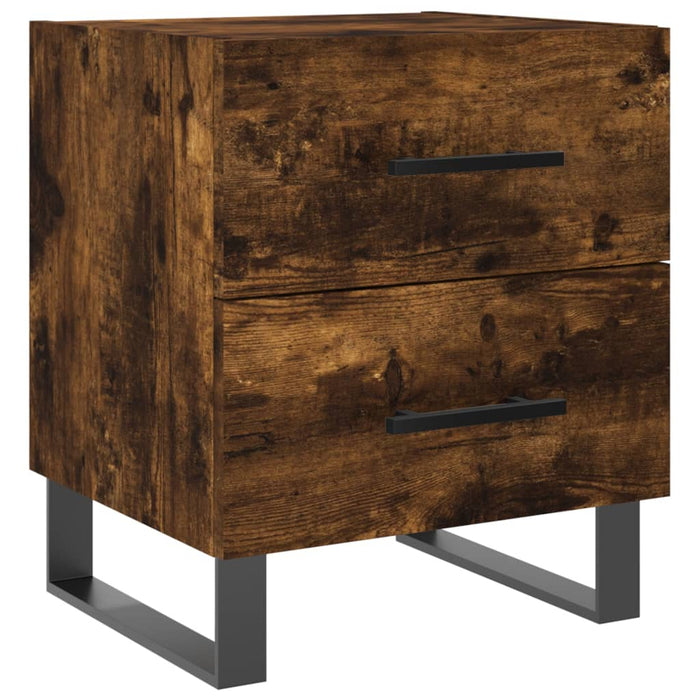 Bedside Cabinets 2 pcs Smoked Oak 40x35x47.5 cm Engineered Wood