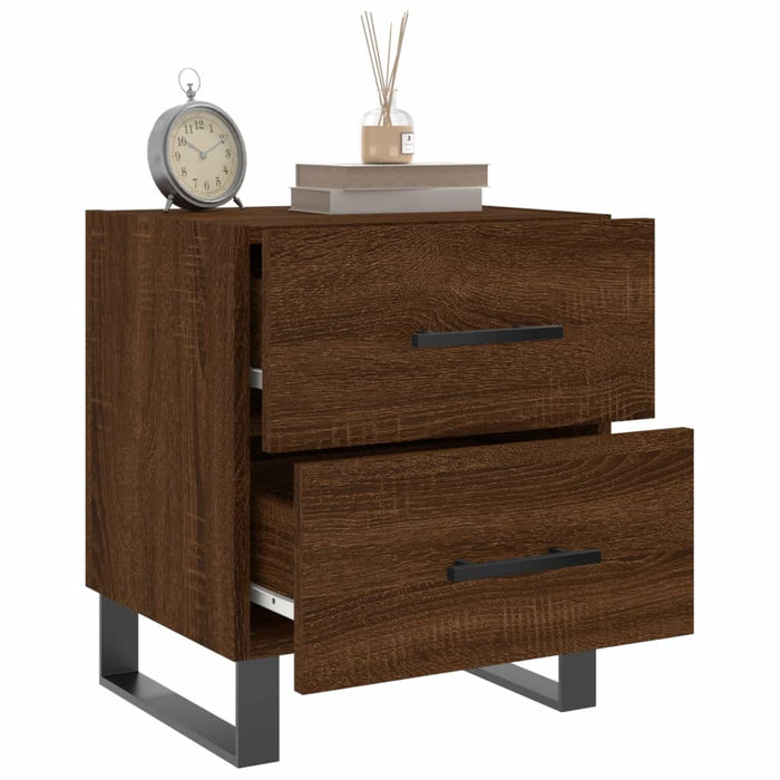 Bedside Cabinets 2 pcs Brown Oak 40x35x47.5 cm Engineered Wood