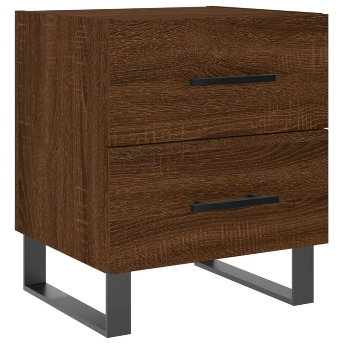 Bedside Cabinets 2 pcs Brown Oak 40x35x47.5 cm Engineered Wood