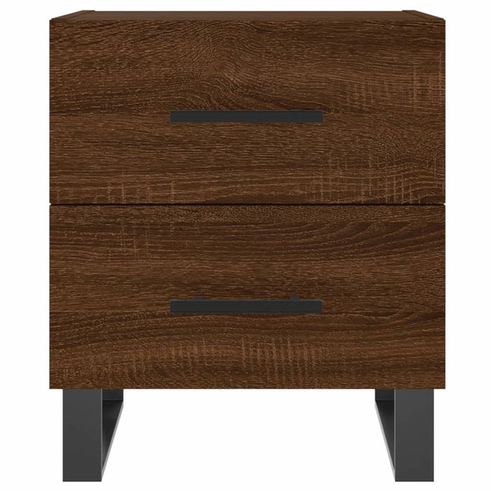 Bedside Cabinets 2 pcs Brown Oak 40x35x47.5 cm Engineered Wood