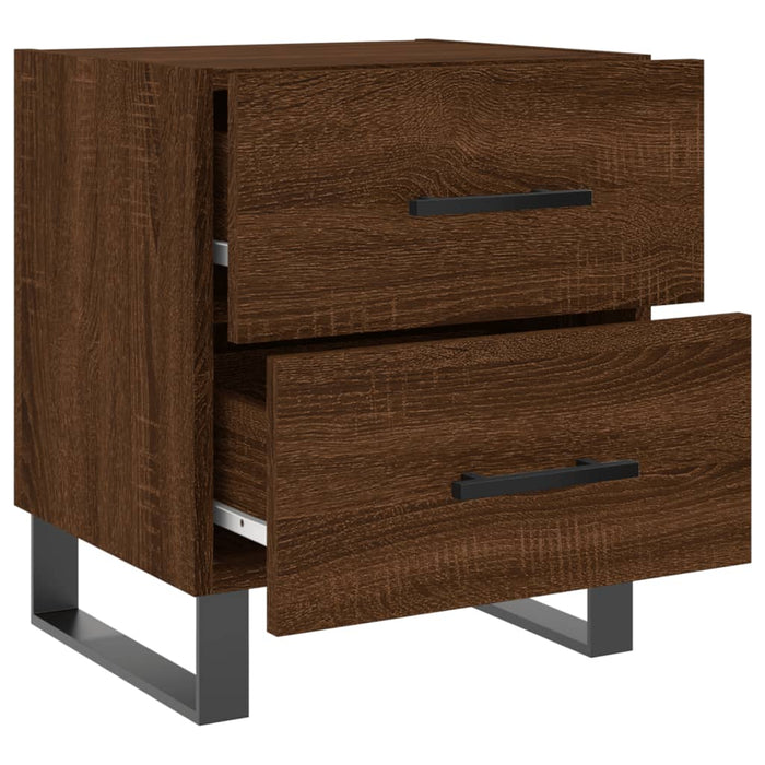 Bedside Cabinets 2 pcs Brown Oak 40x35x47.5 cm Engineered Wood