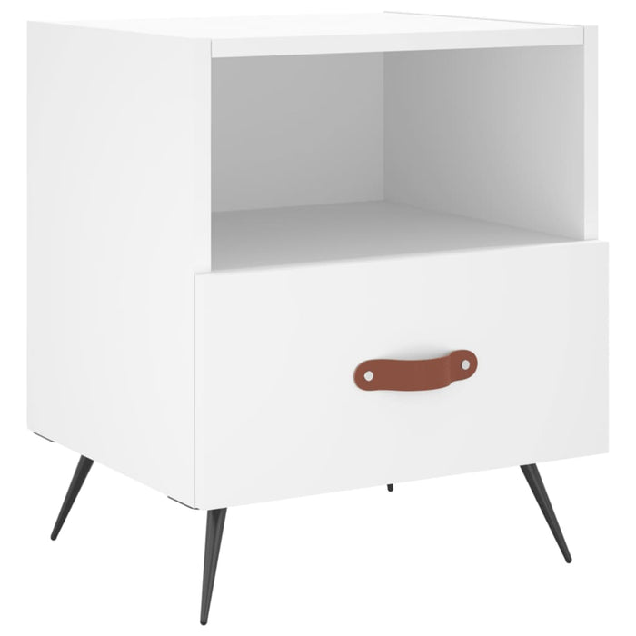 Bedside Cabinet White 40x35x47.5 cm Engineered Wood