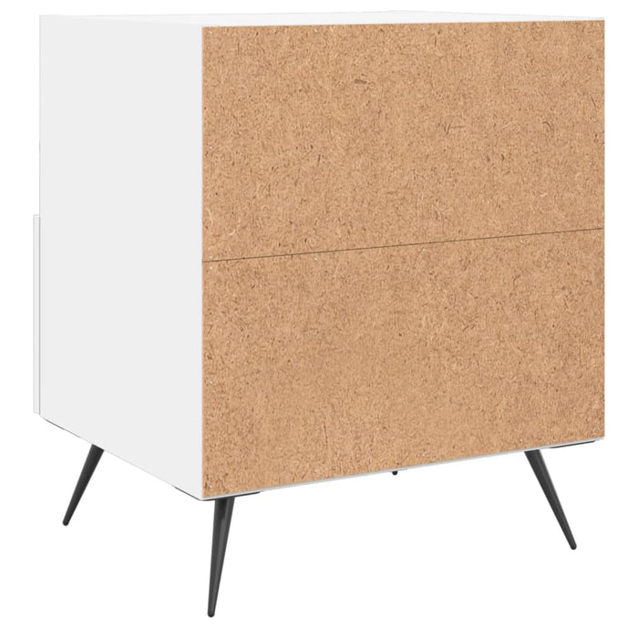 Bedside Cabinet White 40x35x47.5 cm Engineered Wood