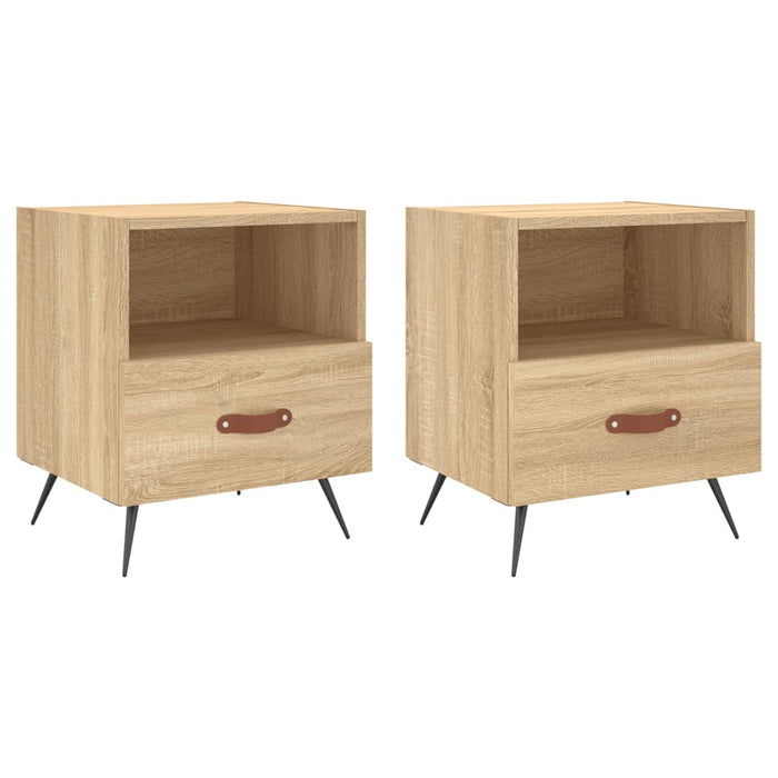 Bedside Cabinets 2 pcs Sonoma Oak 40x35x47.5 cm Engineered Wood