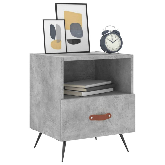 Bedside Cabinets 2 pcs Concrete Grey 40x35x47.5 cm Engineered Wood