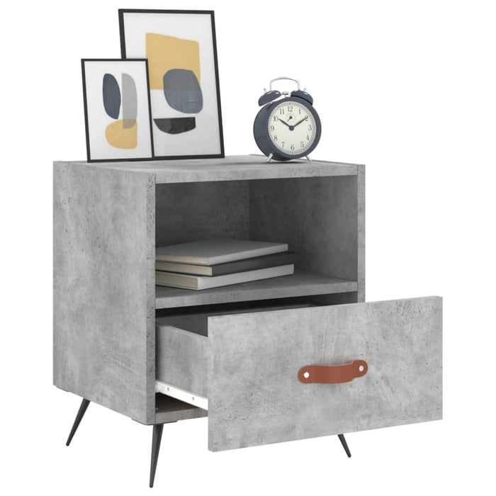 Bedside Cabinets 2 pcs Concrete Grey 40x35x47.5 cm Engineered Wood