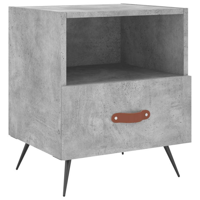 Bedside Cabinets 2 pcs Concrete Grey 40x35x47.5 cm Engineered Wood