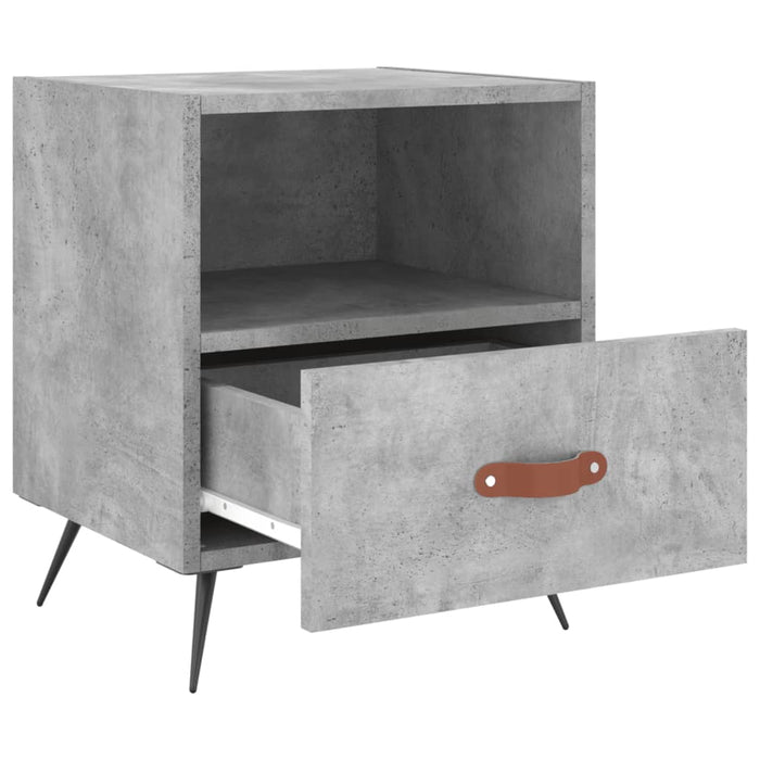 Bedside Cabinets 2 pcs Concrete Grey 40x35x47.5 cm Engineered Wood