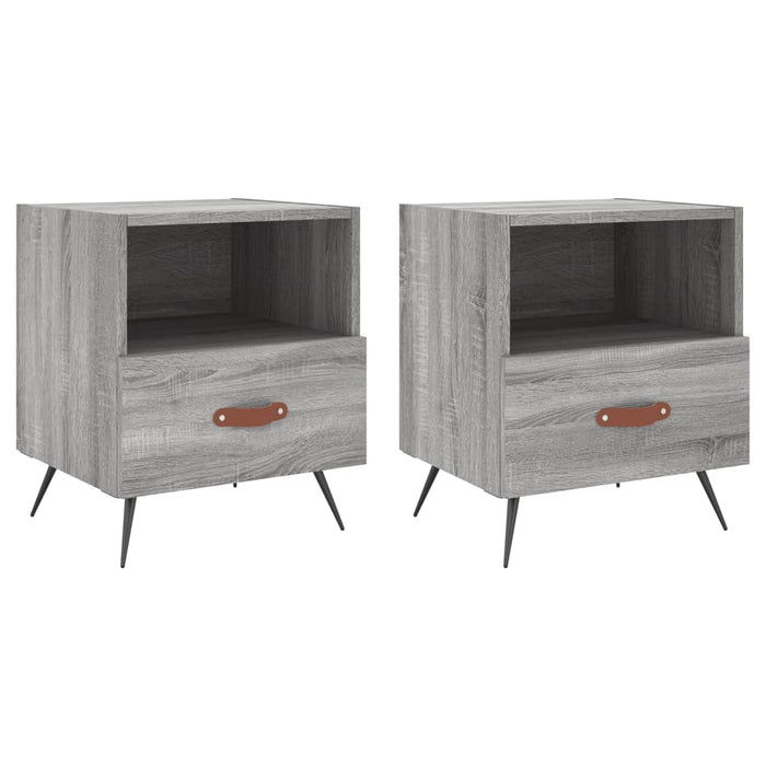 Bedside Cabinets 2 pcs Grey Sonoma 40x35x47.5 cm Engineered Wood