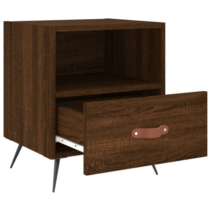 Bedside Cabinets 2 pcs Brown Oak 40x35x47.5 cm Engineered Wood