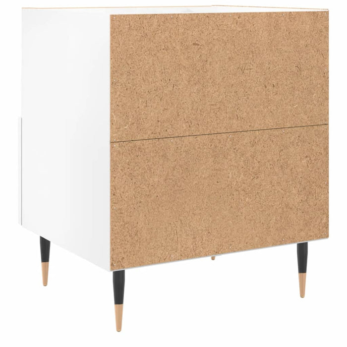 Bedside Cabinet High Gloss White 40x35x47.5 cm Engineered Wood