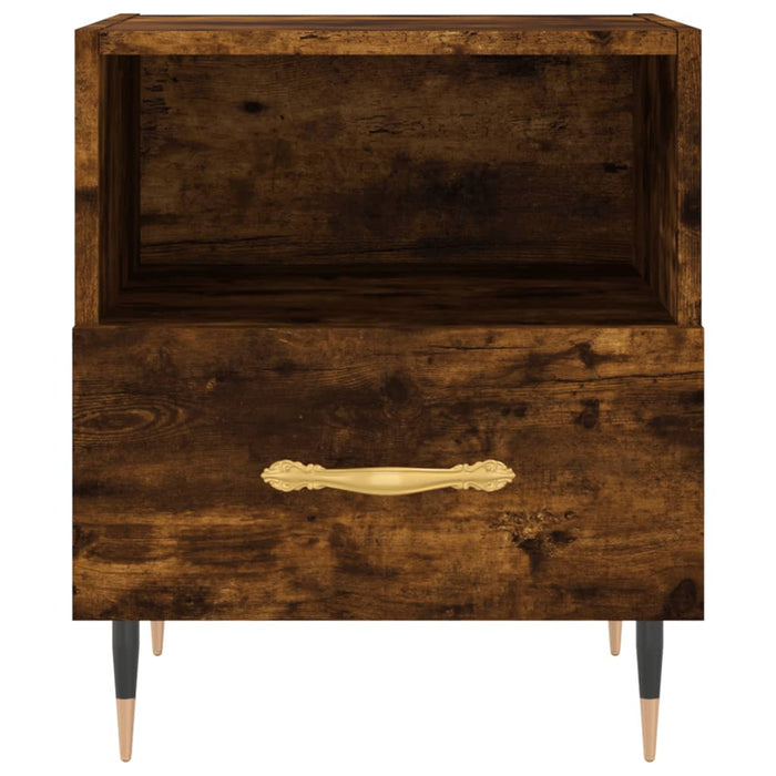 Bedside Cabinets 2 pcs Smoked Oak 40x35x47.5 cm Engineered Wood