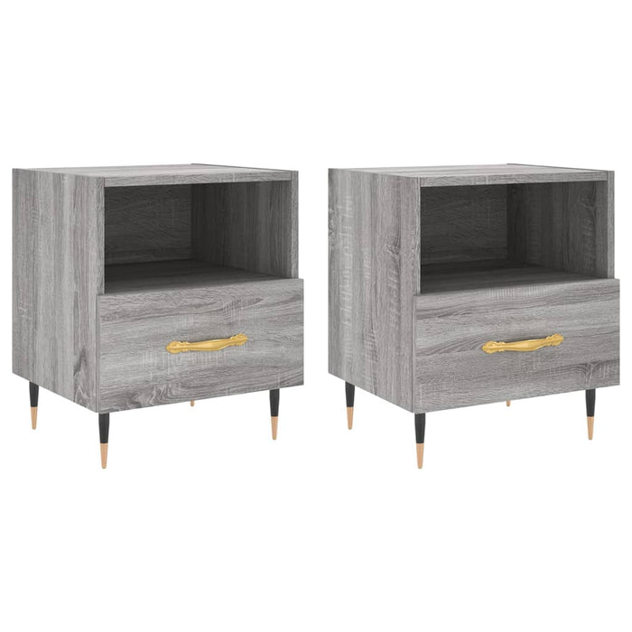 Bedside Cabinets 2 pcs Grey Sonoma 40x35x47.5 cm Engineered Wood