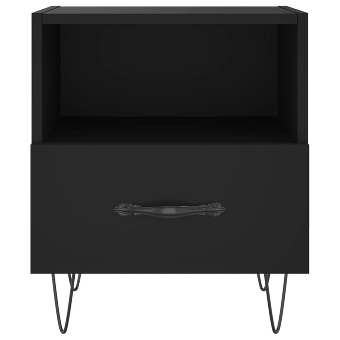 Bedside Cabinets 2 pcs Black 40x35x47.5 cm Engineered Wood