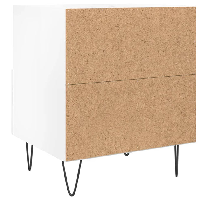 Bedside Cabinet High Gloss White 40x35x47.5 cm Engineered Wood