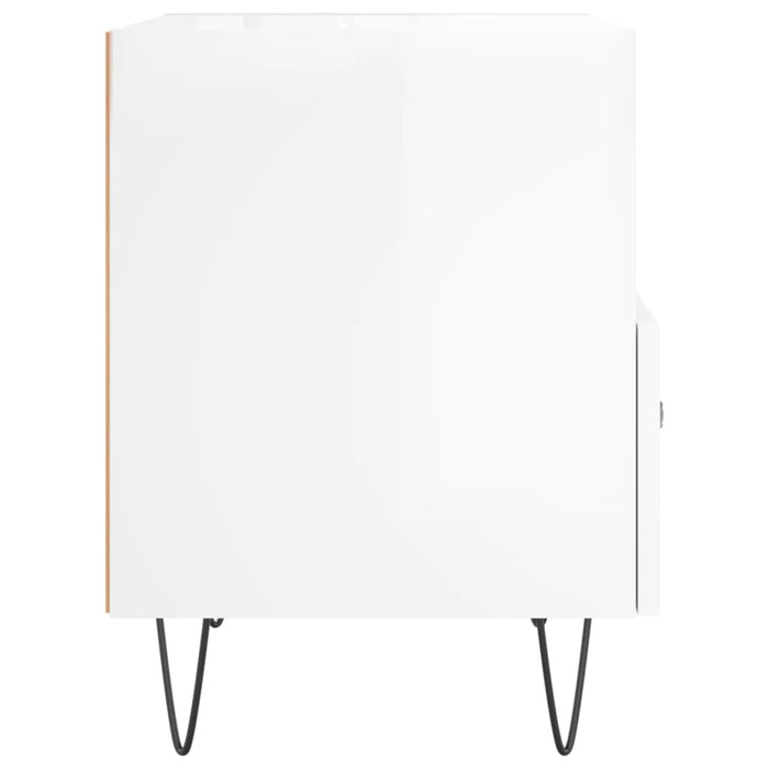 Bedside Cabinets 2 pcs High Gloss White 40x35x47.5 cm Engineered Wood