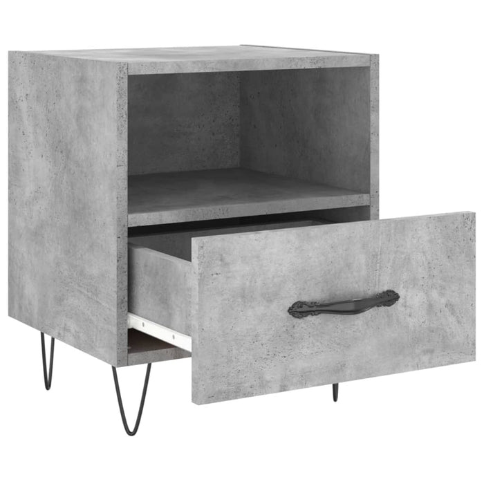 Bedside Cabinet Concrete Grey 40x35x47.5 cm Engineered Wood