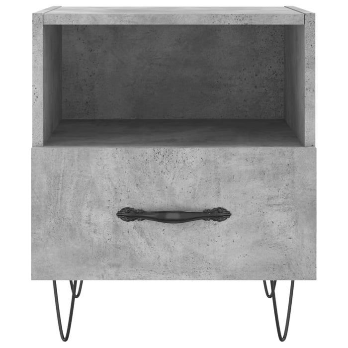 Bedside Cabinet Concrete Grey 40x35x47.5 cm Engineered Wood