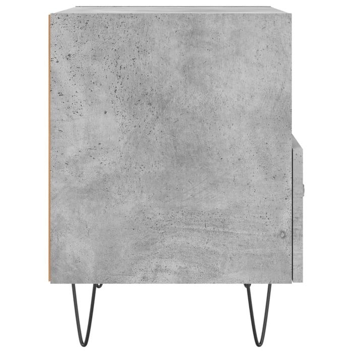 Bedside Cabinet Concrete Grey 40x35x47.5 cm Engineered Wood