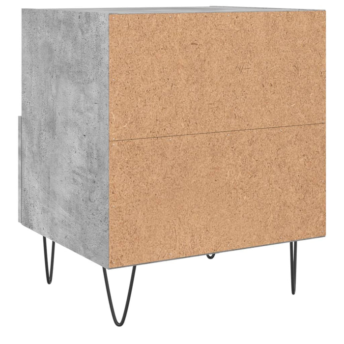 Bedside Cabinet Concrete Grey 40x35x47.5 cm Engineered Wood