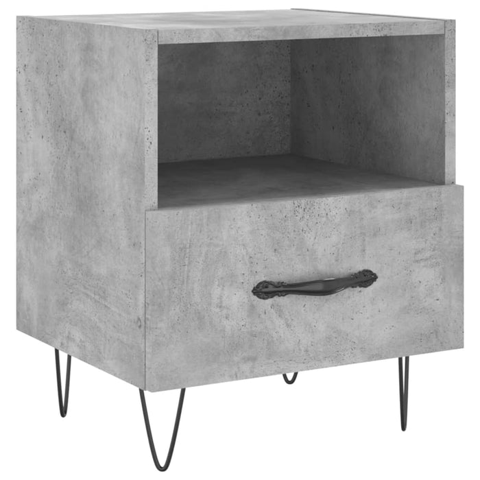 Bedside Cabinets 2 pcs Concrete Grey 40x35x47.5 cm Engineered Wood