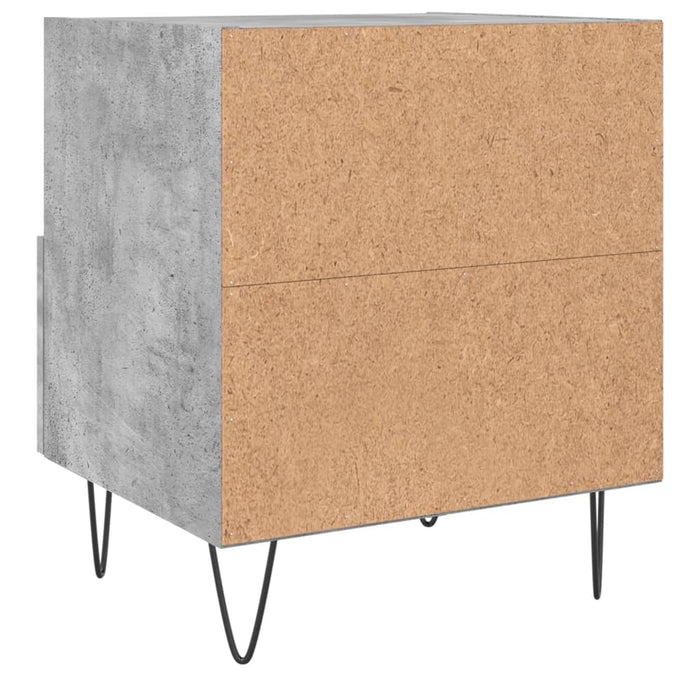 Bedside Cabinets 2 pcs Concrete Grey 40x35x47.5 cm Engineered Wood