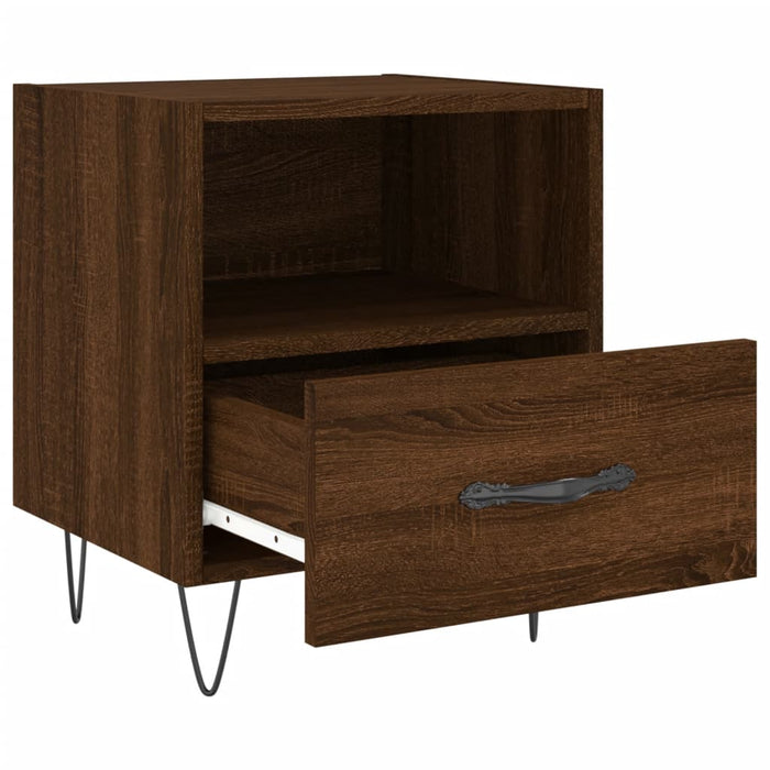 Bedside Cabinets 2 pcs Brown Oak 40x35x47.5 cm Engineered Wood