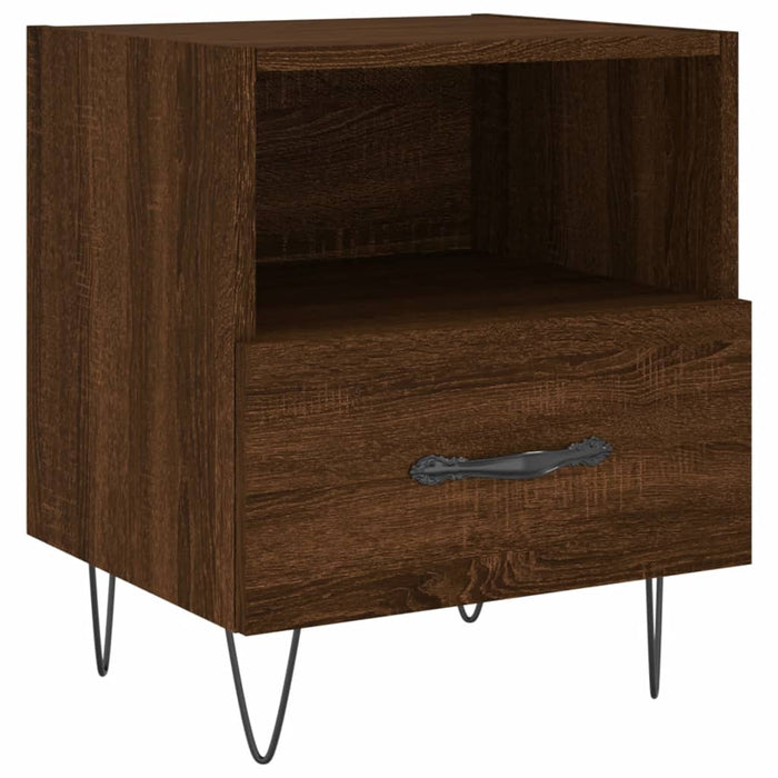 Bedside Cabinets 2 pcs Brown Oak 40x35x47.5 cm Engineered Wood