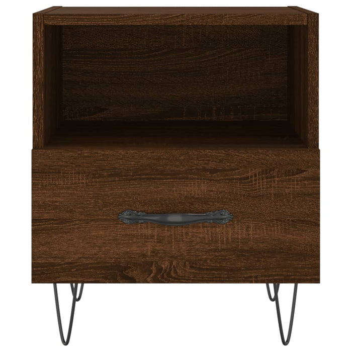 Bedside Cabinets 2 pcs Brown Oak 40x35x47.5 cm Engineered Wood