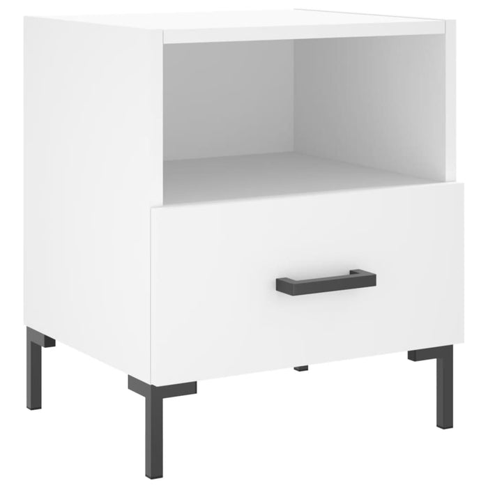 Bedside Cabinet White 40x35x47.5 cm Engineered Wood