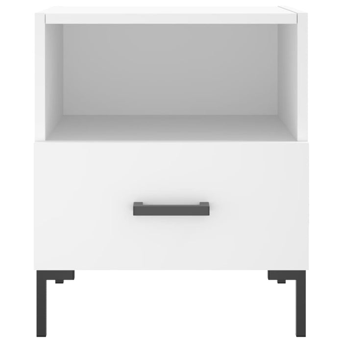 Bedside Cabinet White 40x35x47.5 cm Engineered Wood