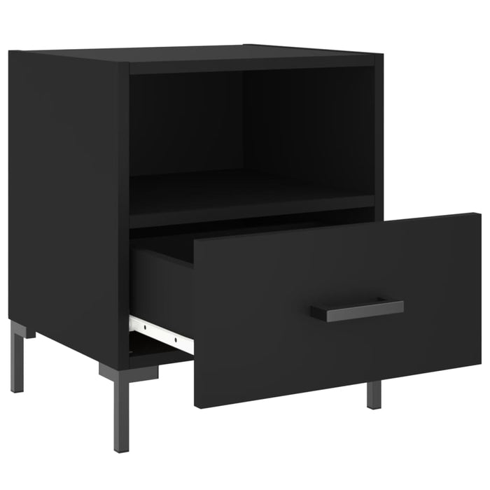 Bedside Cabinets 2 pcs Black 40x35x47.5 cm Engineered Wood