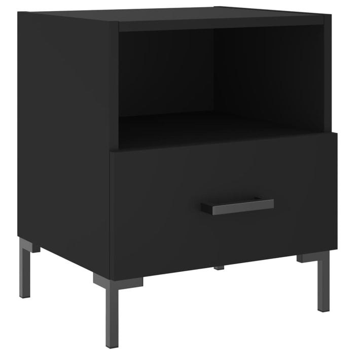 Bedside Cabinets 2 pcs Black 40x35x47.5 cm Engineered Wood