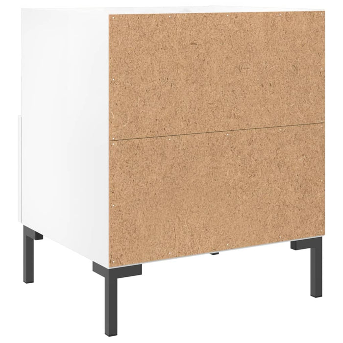 Bedside Cabinet High Gloss White 40x35x47.5 cm Engineered Wood