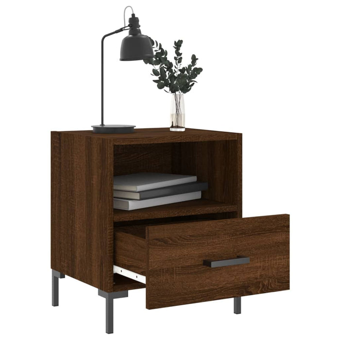 Bedside Cabinets 2 pcs Brown Oak 40x35x47.5 cm Engineered Wood