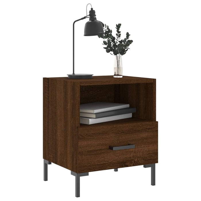 Bedside Cabinets 2 pcs Brown Oak 40x35x47.5 cm Engineered Wood