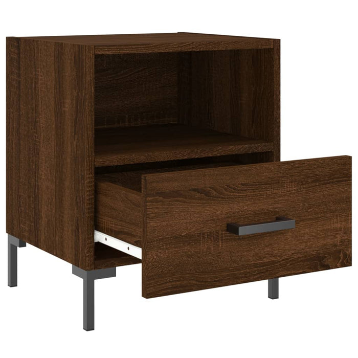 Bedside Cabinets 2 pcs Brown Oak 40x35x47.5 cm Engineered Wood