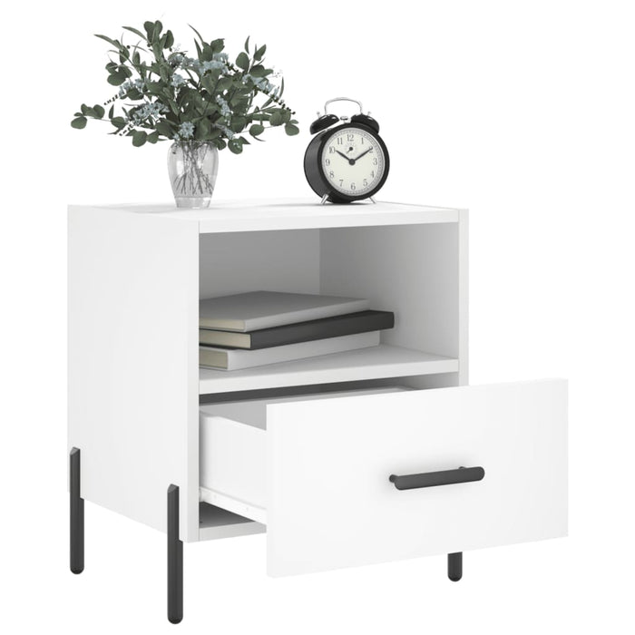 Bedside Cabinets 2 pcs White 40x35x47.5 cm Engineered Wood