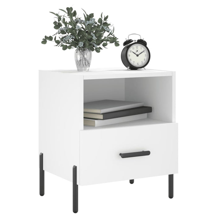 Bedside Cabinets 2 pcs White 40x35x47.5 cm Engineered Wood