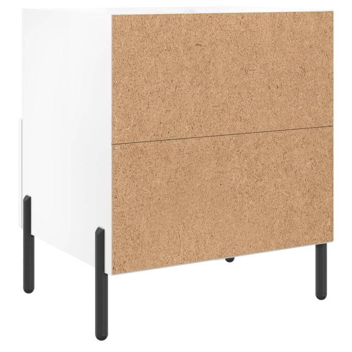 Bedside Cabinets 2 pcs High Gloss White 40x35x47.5 cm Engineered Wood