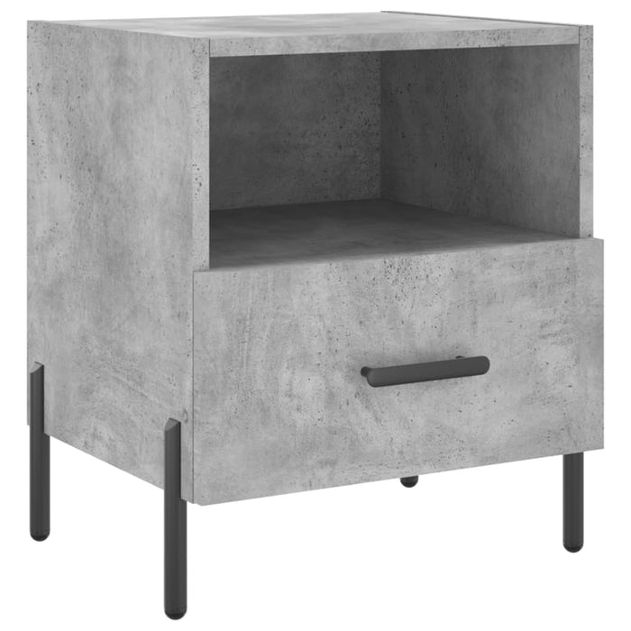 Bedside Cabinet Concrete Grey 40x35x47.5 cm Engineered Wood