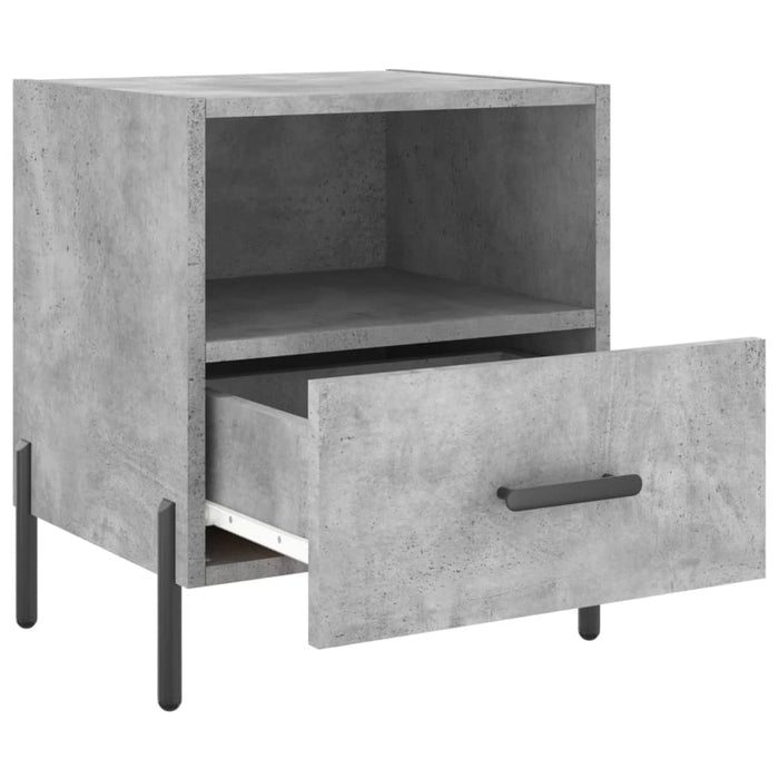 Bedside Cabinet Concrete Grey 40x35x47.5 cm Engineered Wood