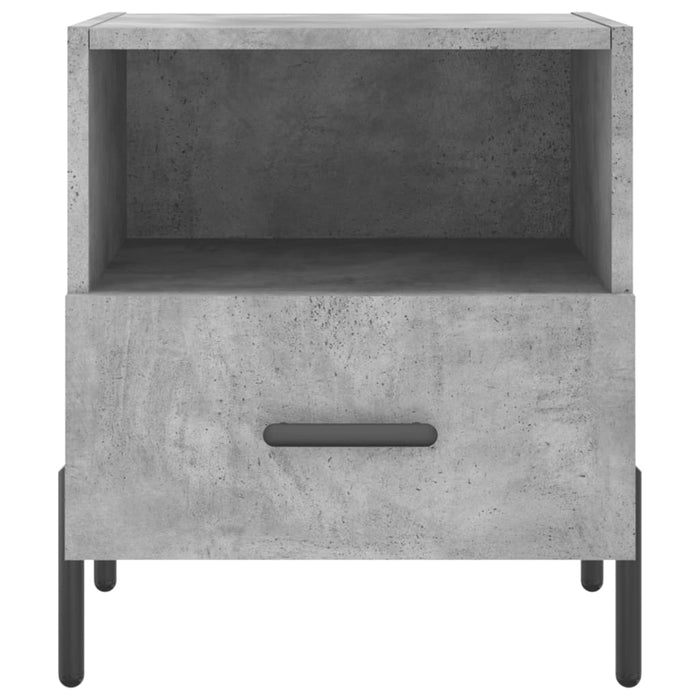 Bedside Cabinet Concrete Grey 40x35x47.5 cm Engineered Wood